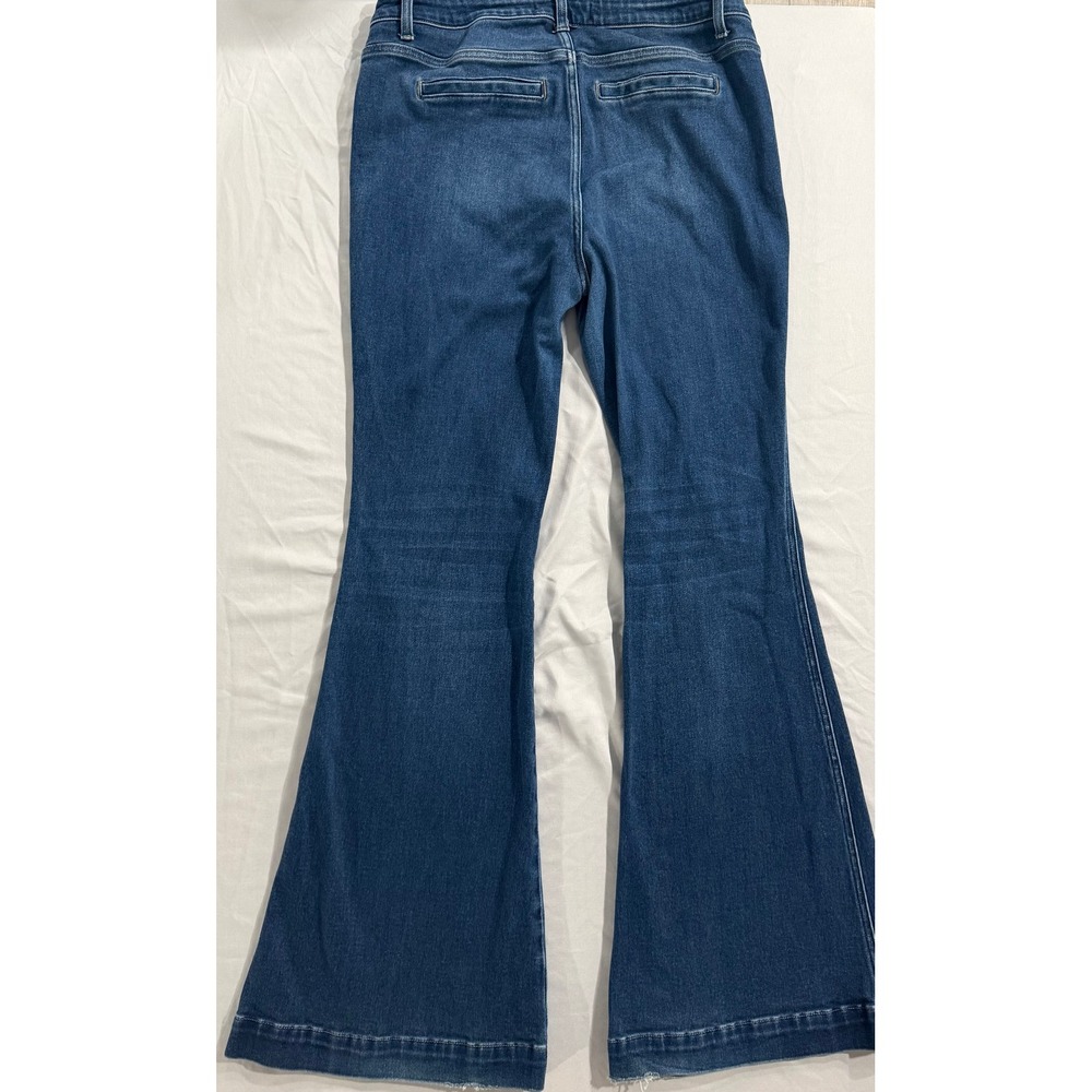 Flying Monkey Womens High Rise Super Flare Jeans Blue Medium Wash Size 32 Y4041X - Picture 7 of 7